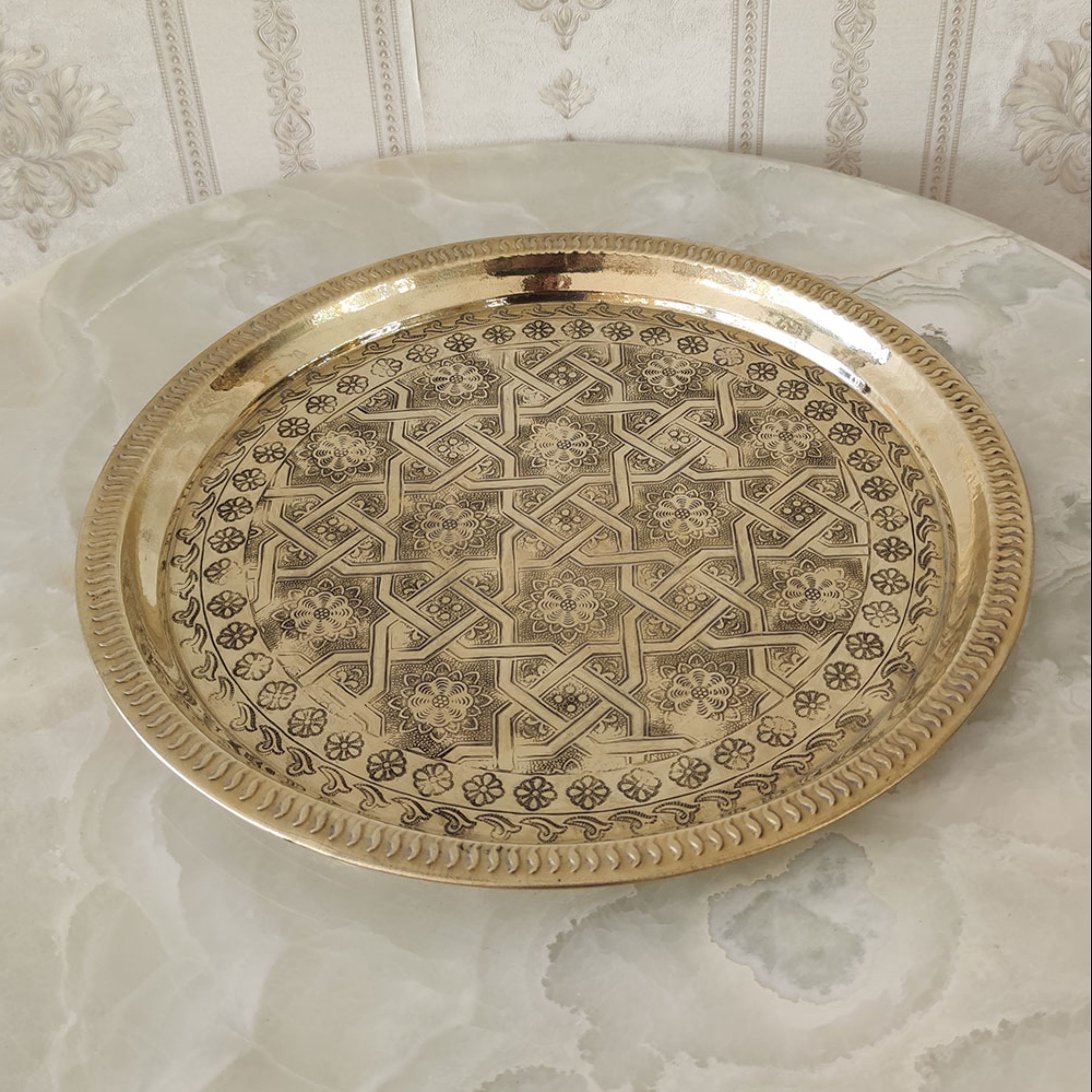 سینی برنجی هندی کد 3207