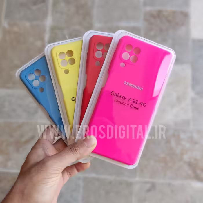 قاب سیلیکونی Samsung Galaxy A22 4G اصل زیر بسته (اصل) - کد 11 بنفش