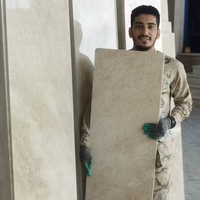 سنگ تراورتن آبگرم محلات مدل سوپر پلاس . بهترین سنگ ساختمانی تراورتن travertine کارخانه تراورتن کد TS 0005