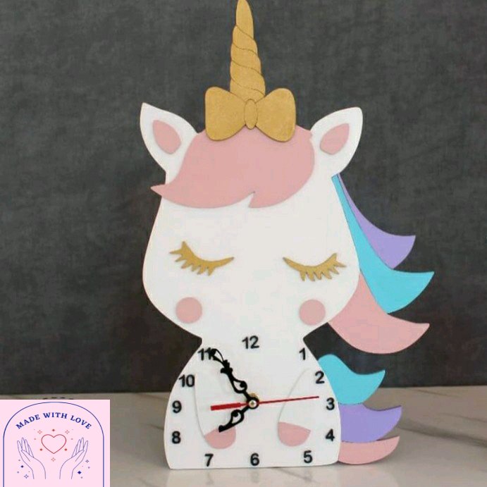 ساعت دیواری کودک طرح یونی کورن🦄🦄