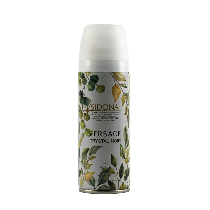 اسپری خوشبو کننده بدن زنانه سیدونا مدل Versace Crystal Noir حجم 200 میلی لیتر