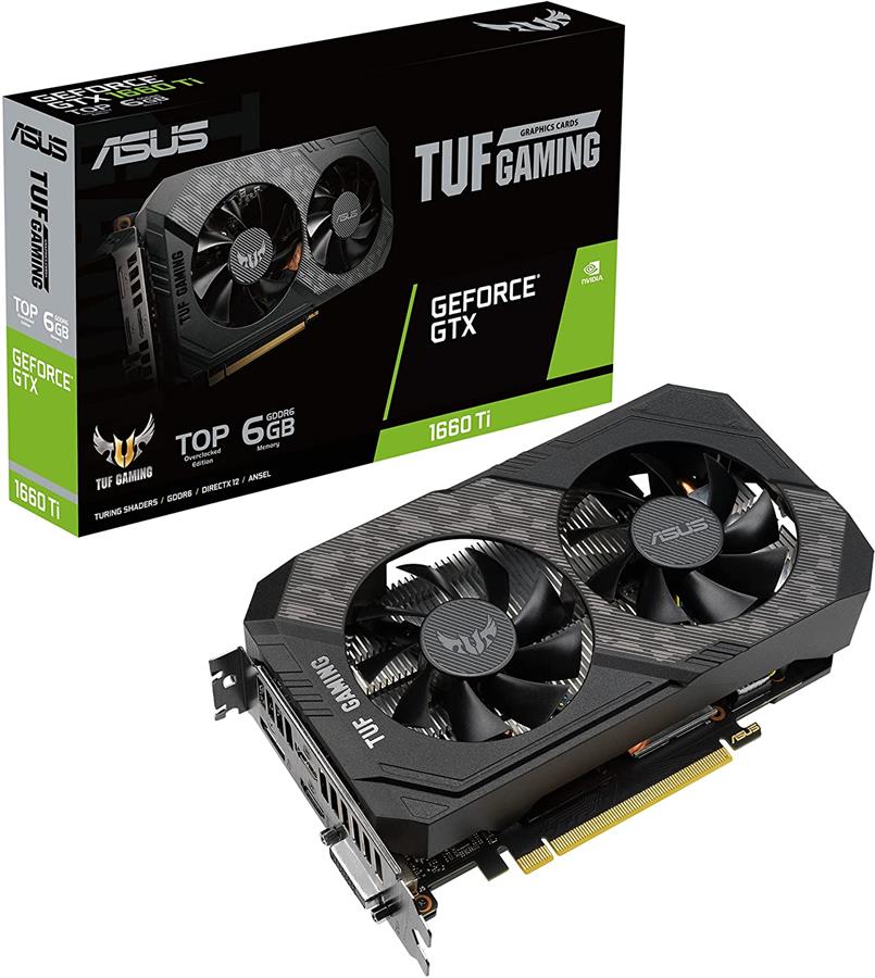 کارت گرافیک  ایسوس مدل TUF-GTX1660TI-T6G-EVO-GAMING حافظه 6 گیگابایت