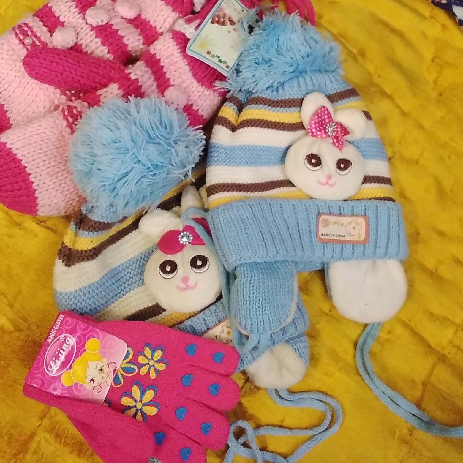 کلاه و دستکش زمستانی دخترانه