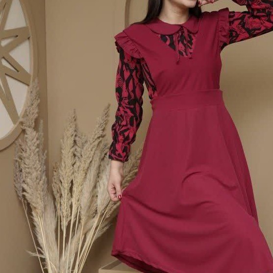 تونیک دوتیکه عروسکی دخترانه زنانه یقه بی بی