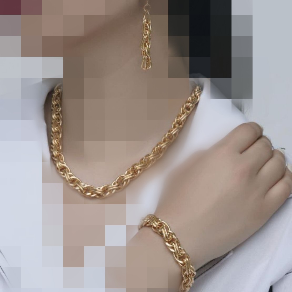 ست دستبند و گردنبند و انگشتر 