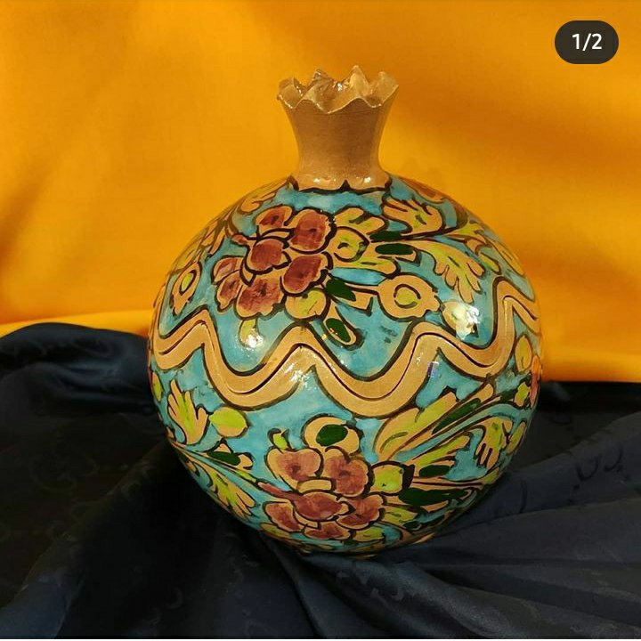 شکلات خوری طرح انار لعاب ترک