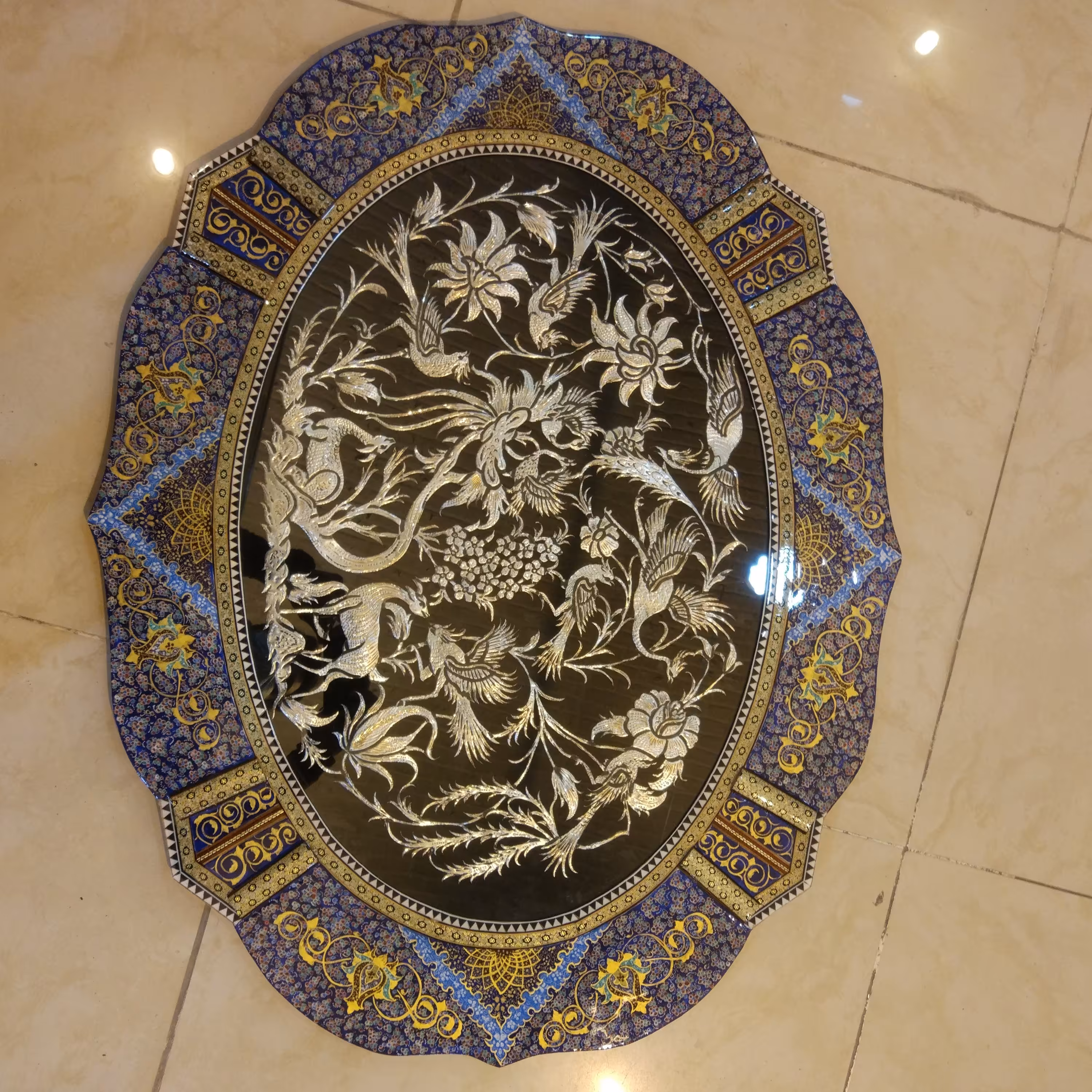 تابلو بیضی تذهیب