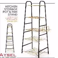 پایه قابلمه آیسل مشکی طلایی  بسیار مقاوم