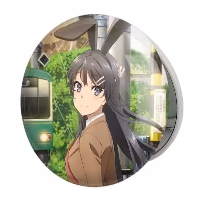 آینه جیبی خندالو طرح مای سان انیمه دختر مدل تاشو کد 12121