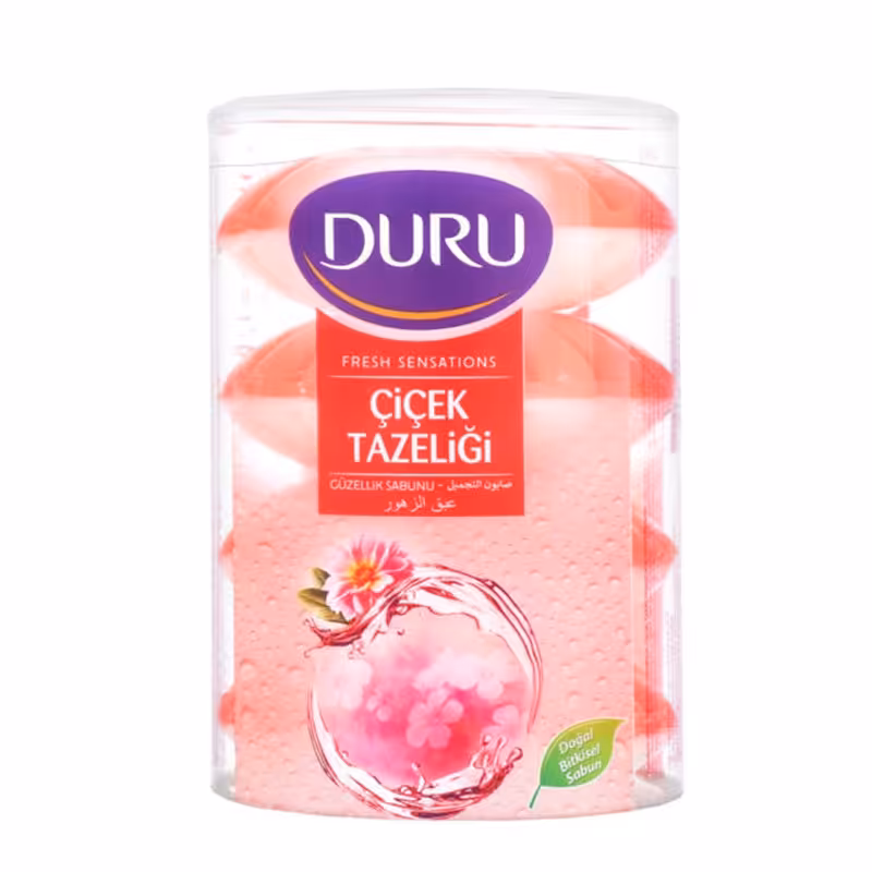 صابون دورو ( DURU ) لیوانی قرمز ترکیه بسته 4 عددی