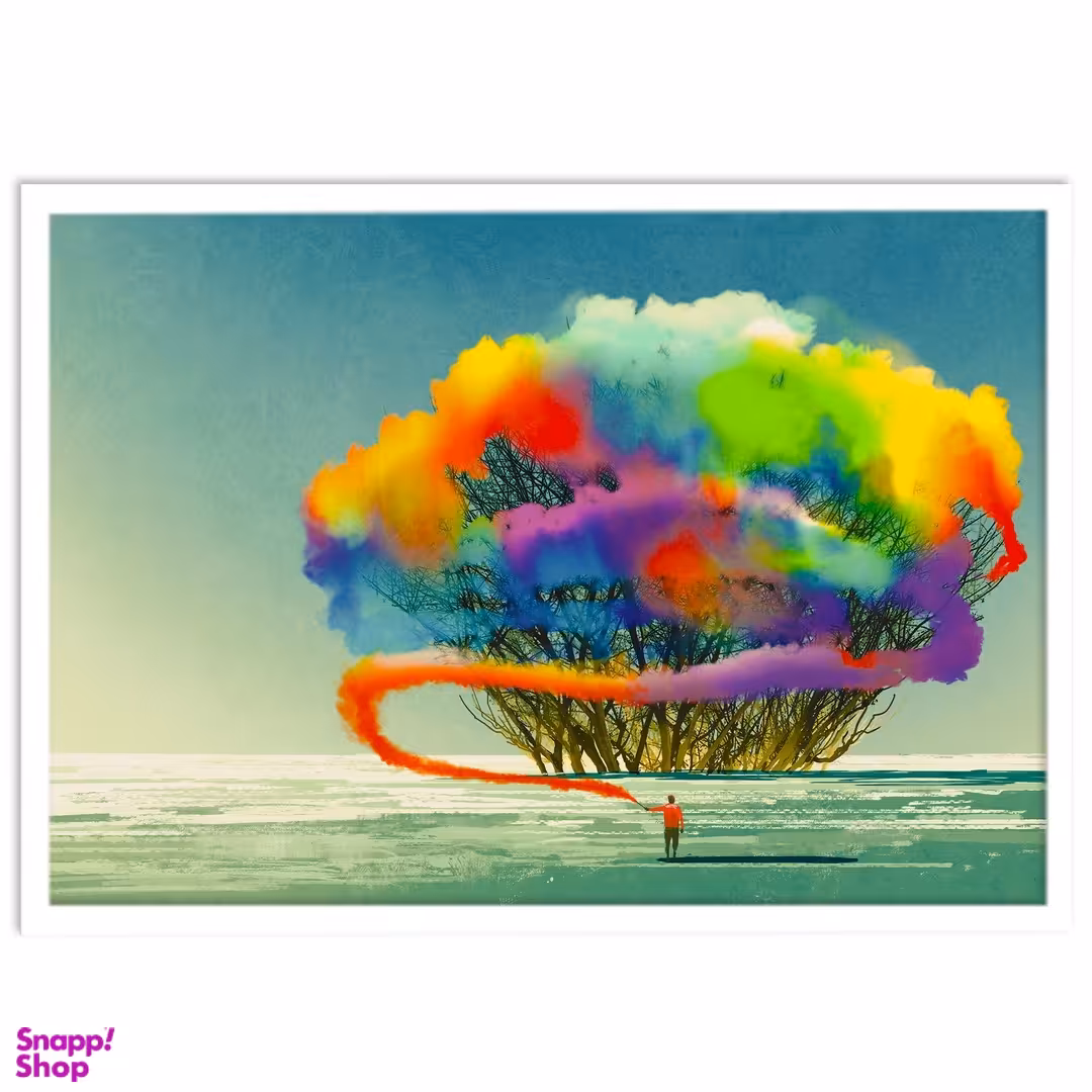 تابلو نوری بکلیت طرح رنگین کمان و فستیوال رنگ مدل W-S1318