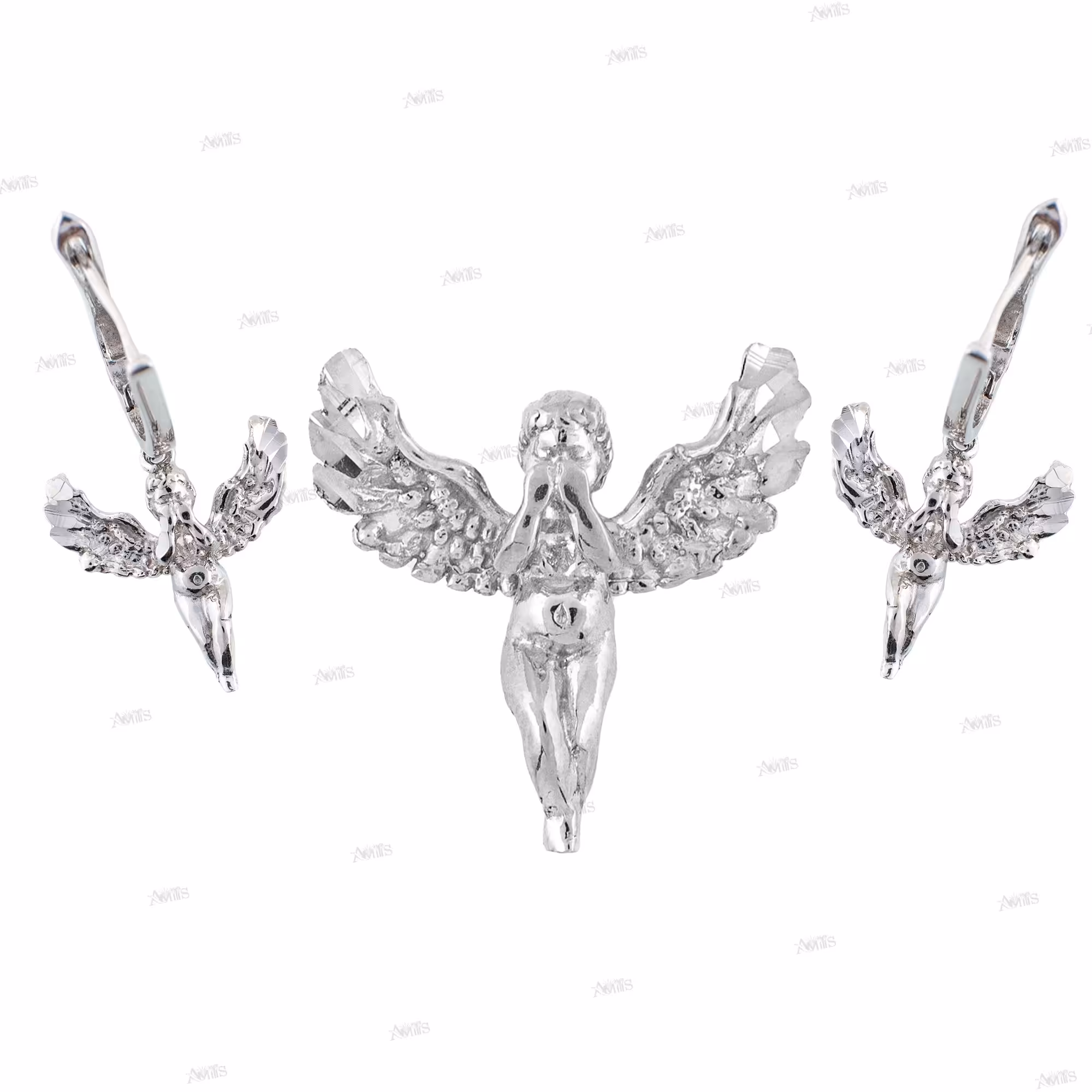  نیم ست نقره زنانه مدل فرشته AMT-N050 