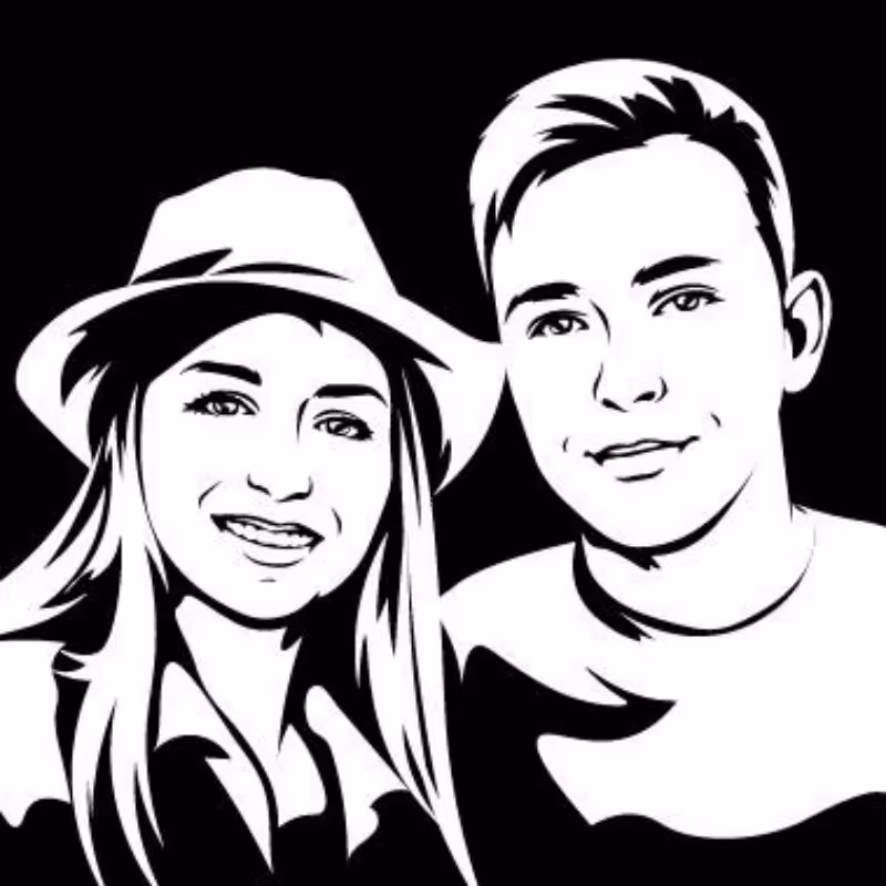 تبدیل عکس شما به نقاشی پرتره مدرن تکنیک سیاه و سفید  ابعاد 40 در 50