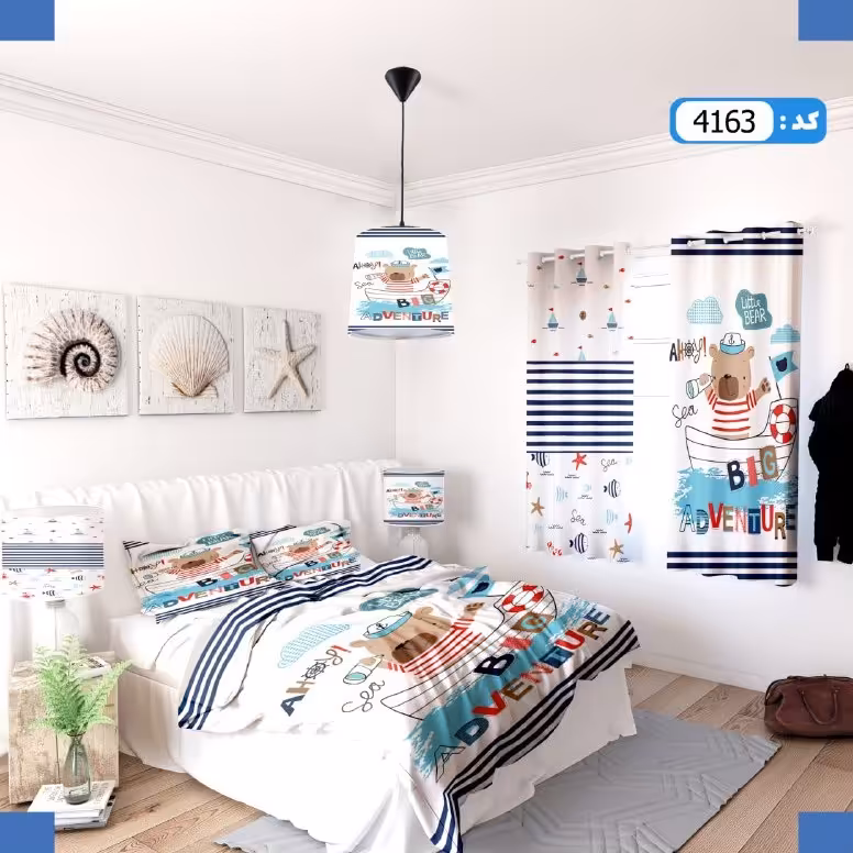 روتختی دونفره میکرو6 تکه چاپی ست شده با اتاق خواب سری8