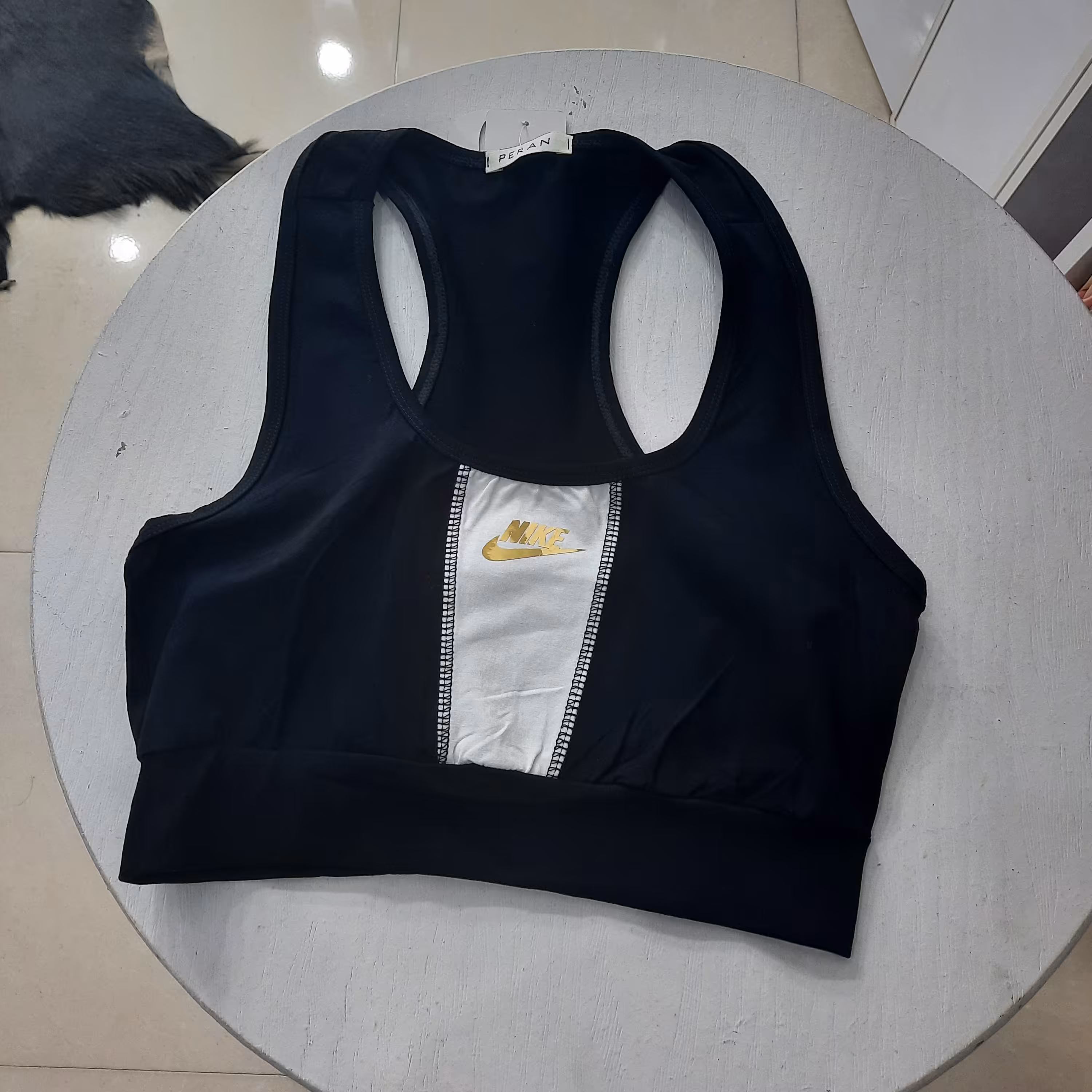 نیم تنه سایزبزرگ مشکی نایک اسپرت پارچه باکیفت بالا