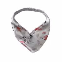 هدبند گره ای ساتن ابریشم طرح گل نسترن