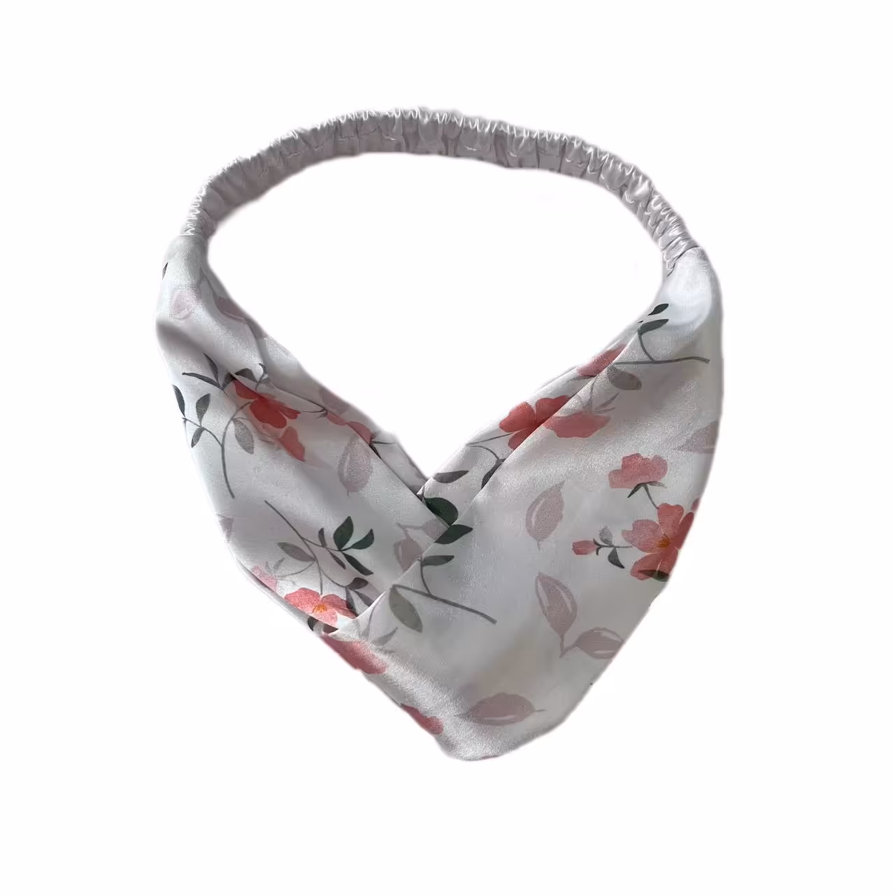 هدبند گره ای ساتن ابریشم طرح گل نسترن