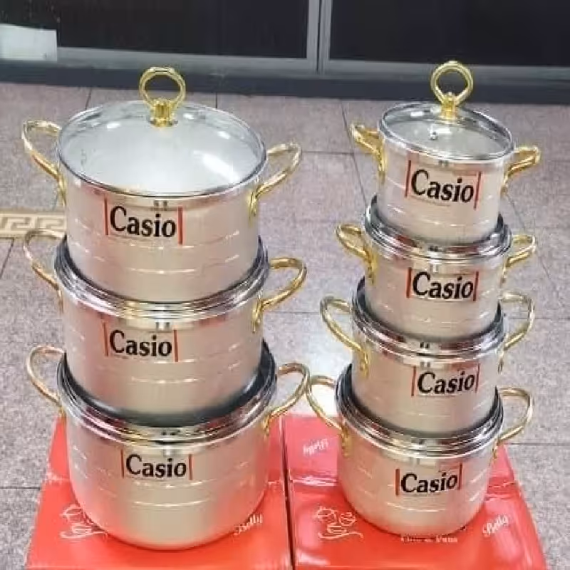 سرویس قابلمه کاسیو 14پارچه اصلی سایز 26-24-22-20-18-16-14