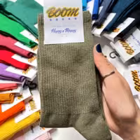 جوراب سبز ارتشی ساقدار ساده پنبه فری سایز