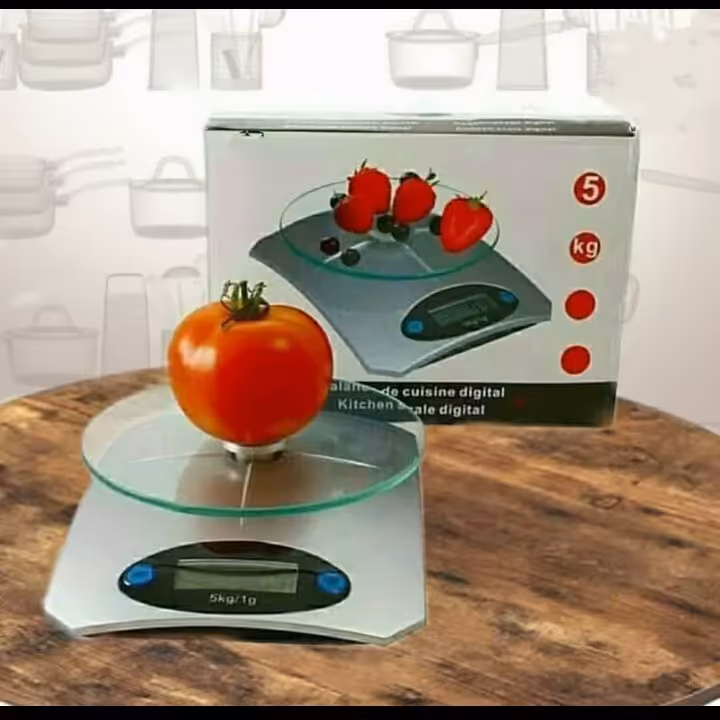 ترازوی آشپزخانه دیجیتالی صفحه شیشه ای