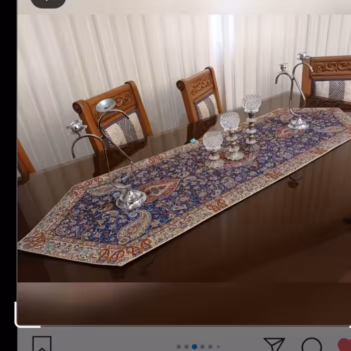 ناهار خوری ابریشمی ترمه حسینی