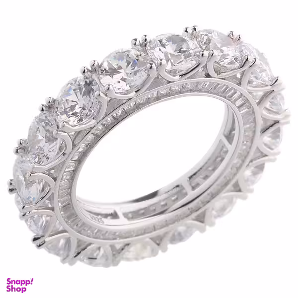 انگشتر نقره زنانه سواروسکی مدل جواهر خاص کد 19815