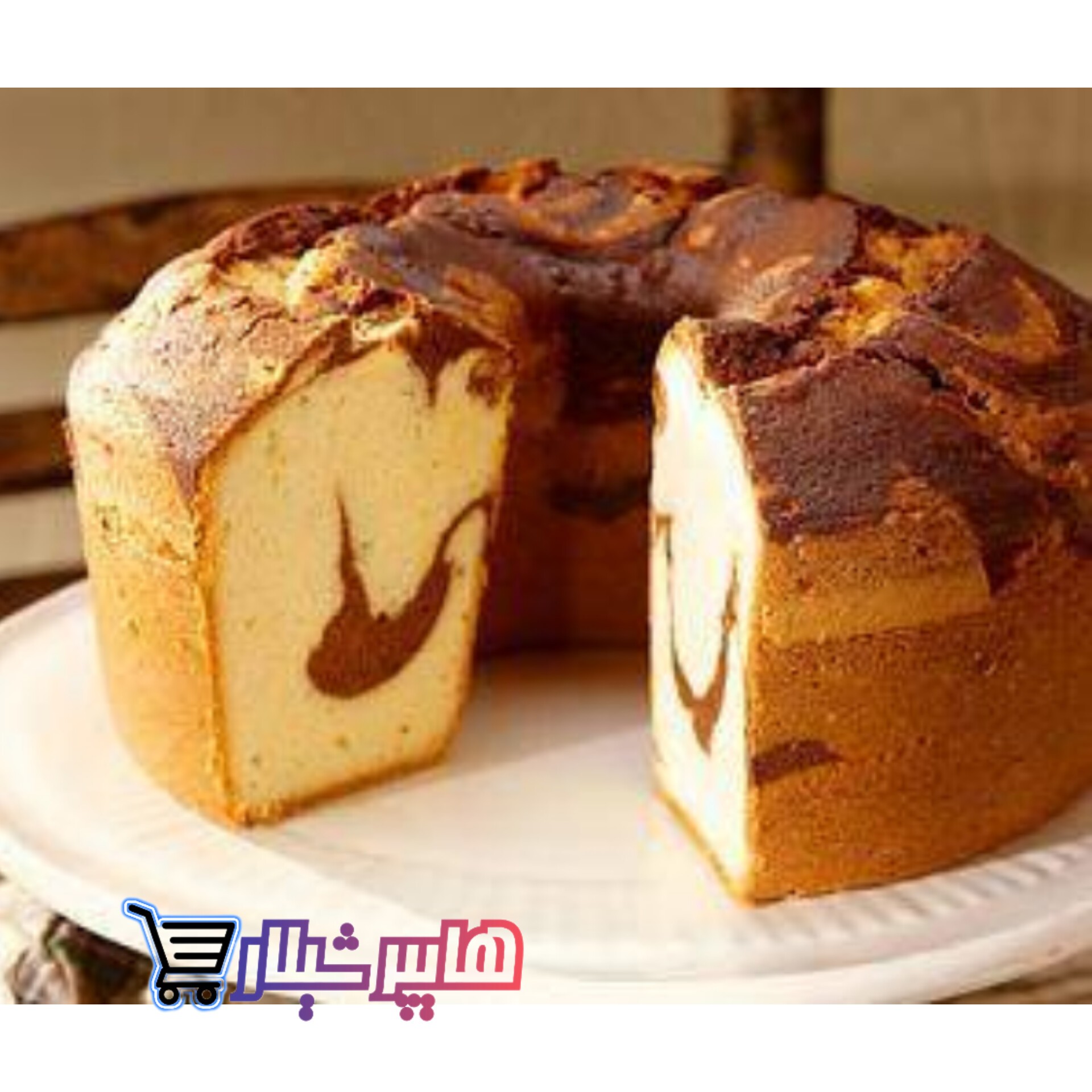 کیک اسفنجی خانگی (کاکائویی) یک کیلویی