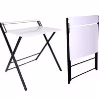 میز تحریر دانشجویی تاشو سفید، ضد خش رنگ