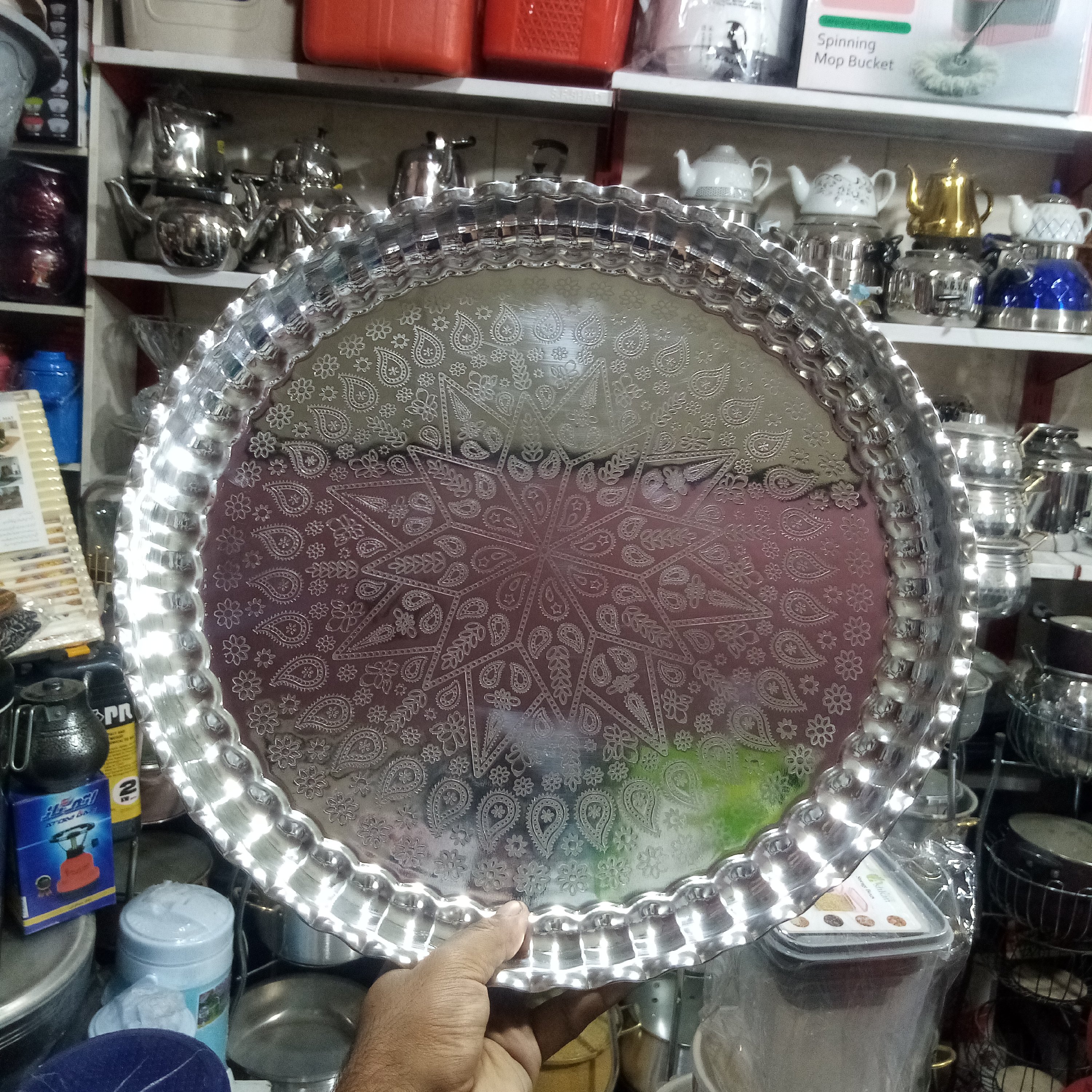 سینی کنگره طرحدار براق 44سانت