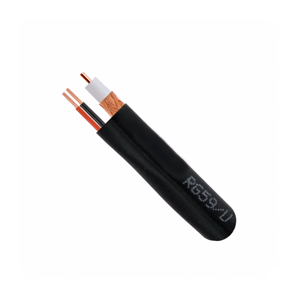 کابل RG59 ترکیبی پارس الکتریک مدل RG 2p 0.6-64 طول 15 متر