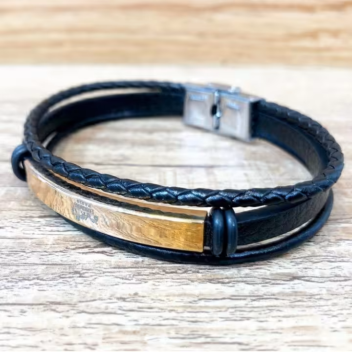 دستبند چرم اسپرت 3 لاین مارک هرمس