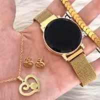 ساعت همره با نیم ست و دستبند 