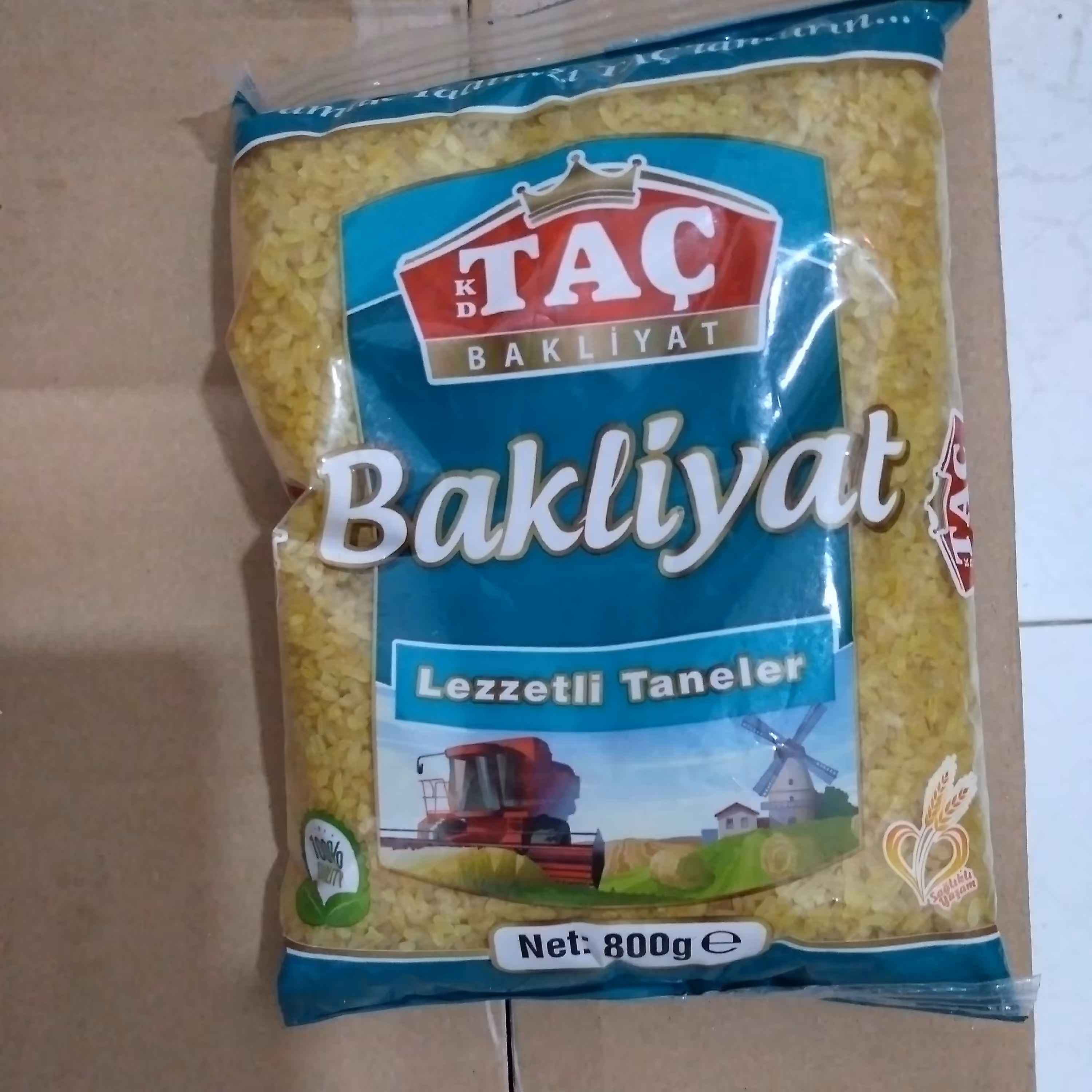 بلغور گندم دانه درشت پلویی تاچ ترکیه Tacبسته 800 گرمی