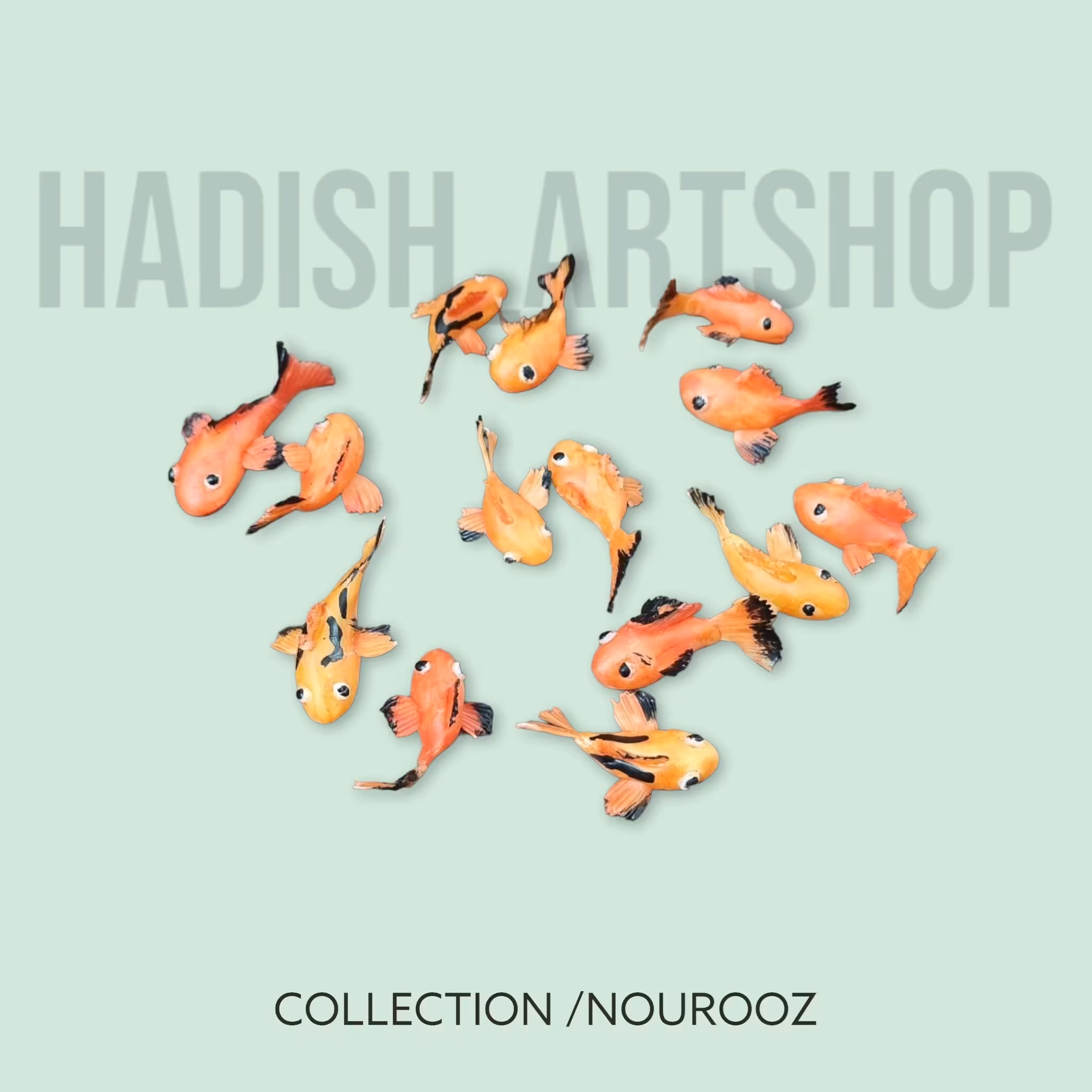 ماکت مینیاتوری ماهی خمیری کد mf7 سایز  3.5 تا 5 سانتی متر ساخته شده با خمیر ایتالیایی