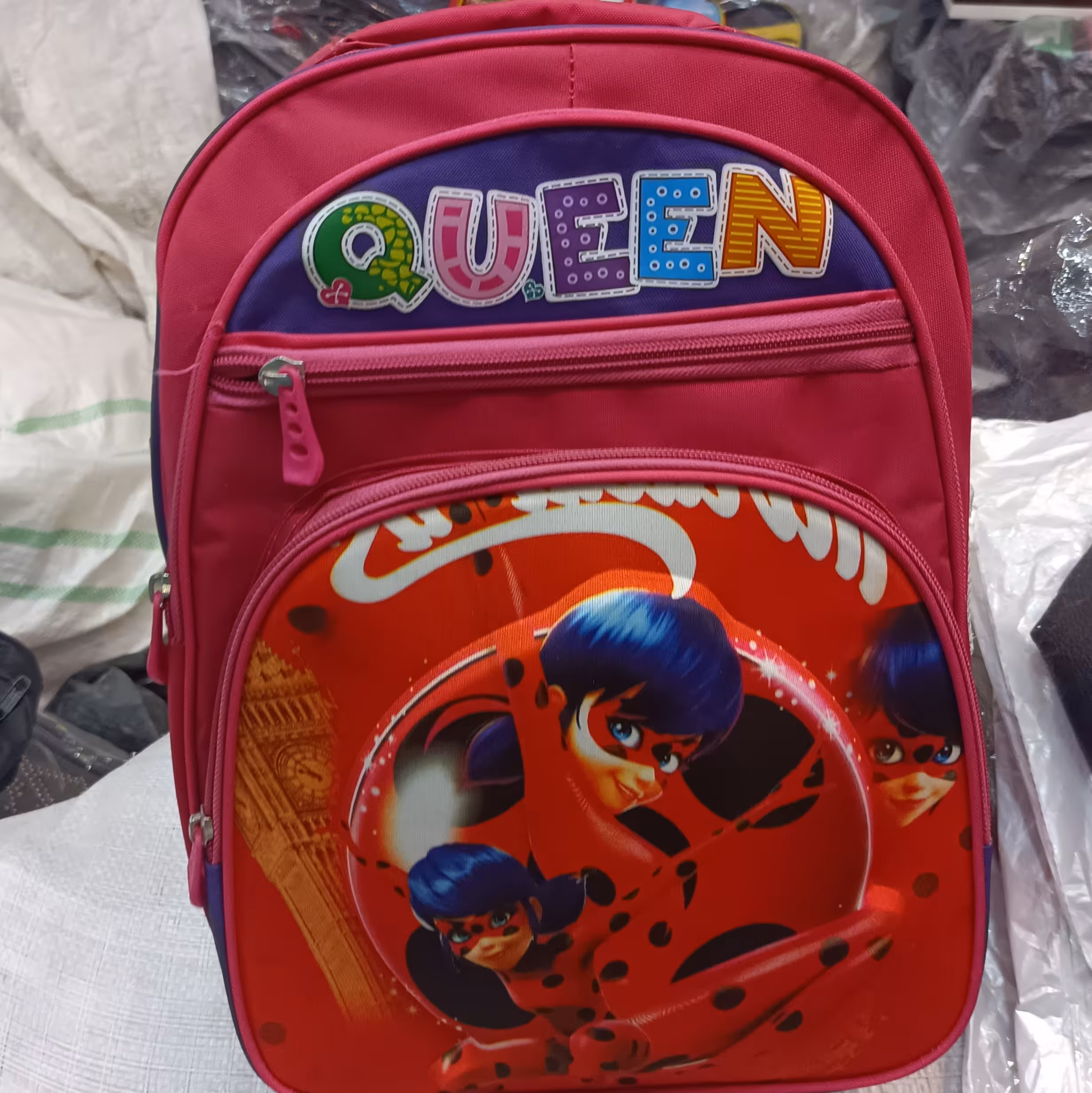 کیف کوله پشتی مدرسه ایی ابتدایی دخترانه سرخابی 