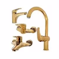 ست 4 تکه شیرآلات کلار مدل دریا طلایی