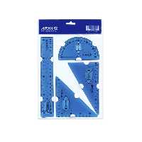 ست خط کش آریا کد 8038 بسته 4 عددی