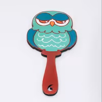 آینه دستی چوبی فانتزی طرح جغد