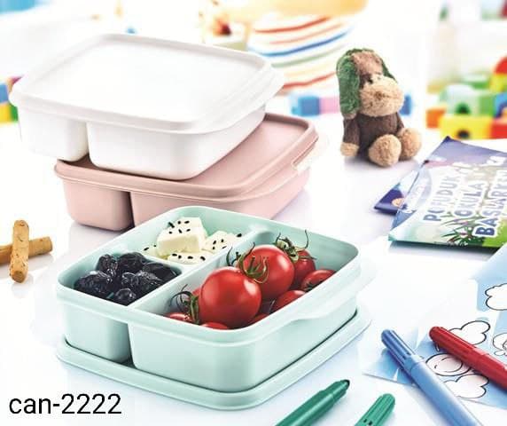 ظرف نگهدارنده پلاستیکی 3 خانه مربعی