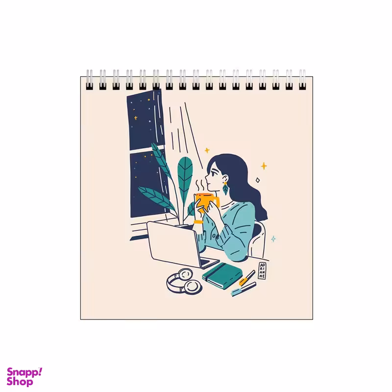 دفتر طراحی بامبیلیپ طرح چای و منظره شبانه کد 3899444