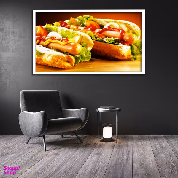 تابلو نوری بکلیت طرح ساندویچ هات داگ مدل لایت باکسی