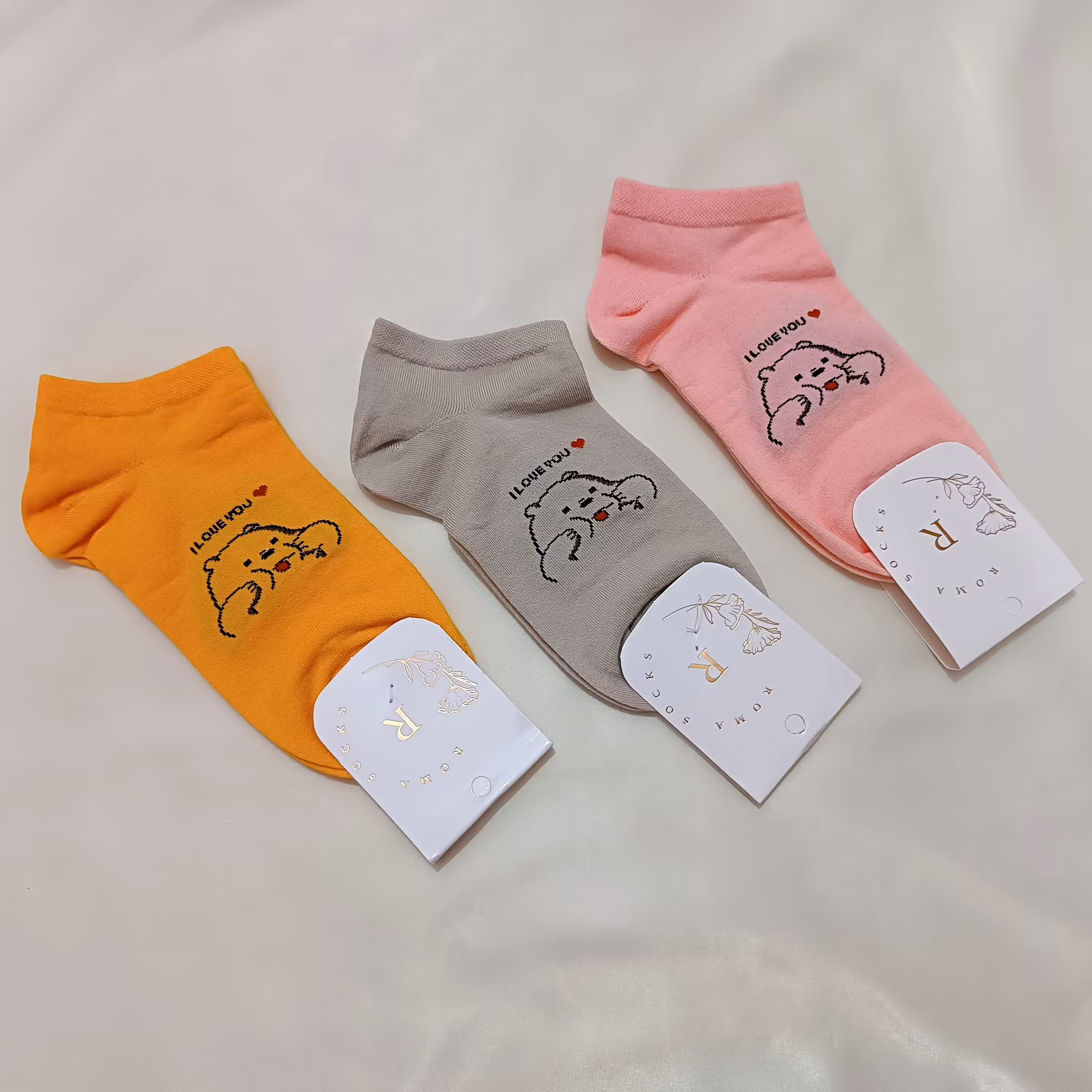 جوراب مچی باکیفیت طرح خرس بانمک عاشق