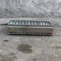 کباب پز استیل محمد کبابپز گازی  80سانتی  1شعله رویه تمام چدن ور ق استیل با کیفیت