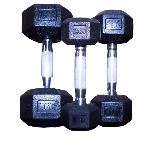 دمبل 6 ضلعی چرمی 2.5 کیلو (جفتی)