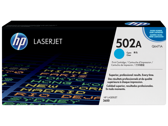 کارتریج لیزری اچ پی مدل 502A رنگ آبی Q6471A