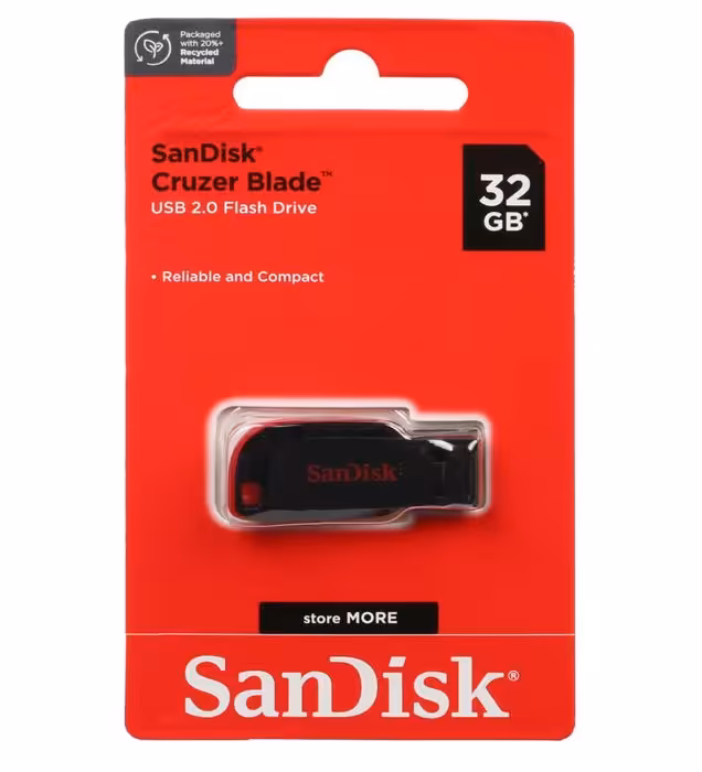 فلش مموری سن دیسک مدل Blade USB 2.0 ظرفیت 32 گیگابایت