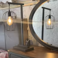 چراغ مطالعه،چراغ خواب،بسیار زیبا و مقاوم جنس چوب و فلز رنگ کوره ای پودری ضد خش 