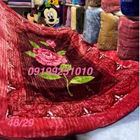 پتو نرمینه  مدل  نسیم گلدار گل برجسته  طرح پیلیسه با کیفیت بالا ساکدار 