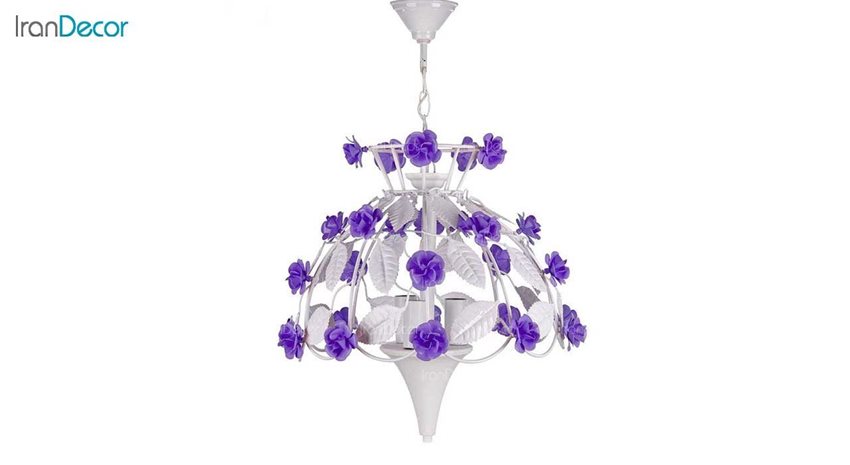 لوستر سه شعله چشمه نور مدل A2207/3 بنفش