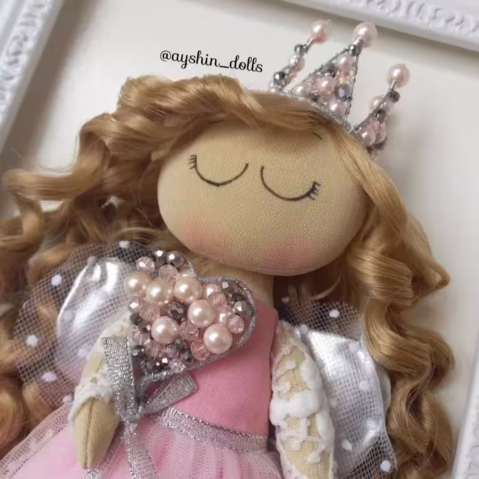 عروسک فرشته صورتی